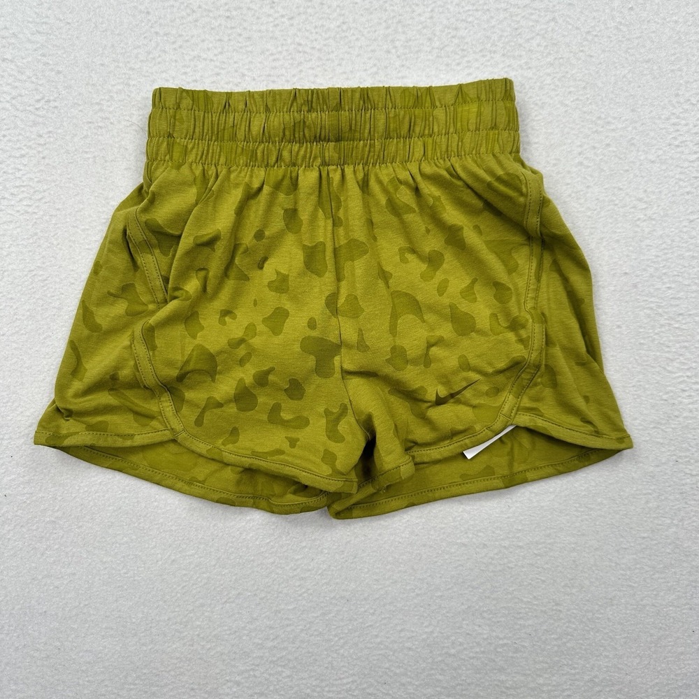 Nike Youth Girls Breezy Athletic Flow Shorts‎ Size XS Green FB1095 High Waist
